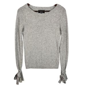 Banana Republic x Filpucci Tie-Cuff Sweater Women's M Gray Merino/Cashmere Blend